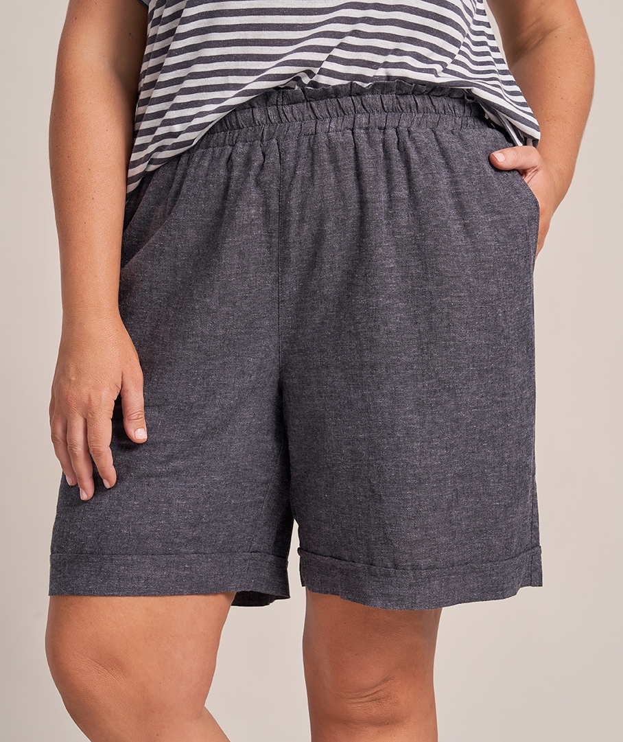 Long grey shorts womens top