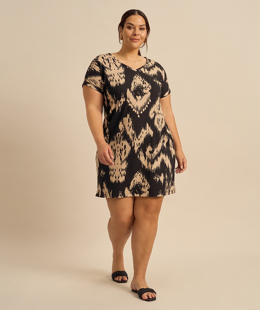 T Shirt Print Dress Suzanne Grae