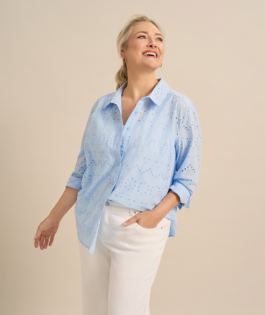 Cotton Broderie Shirt