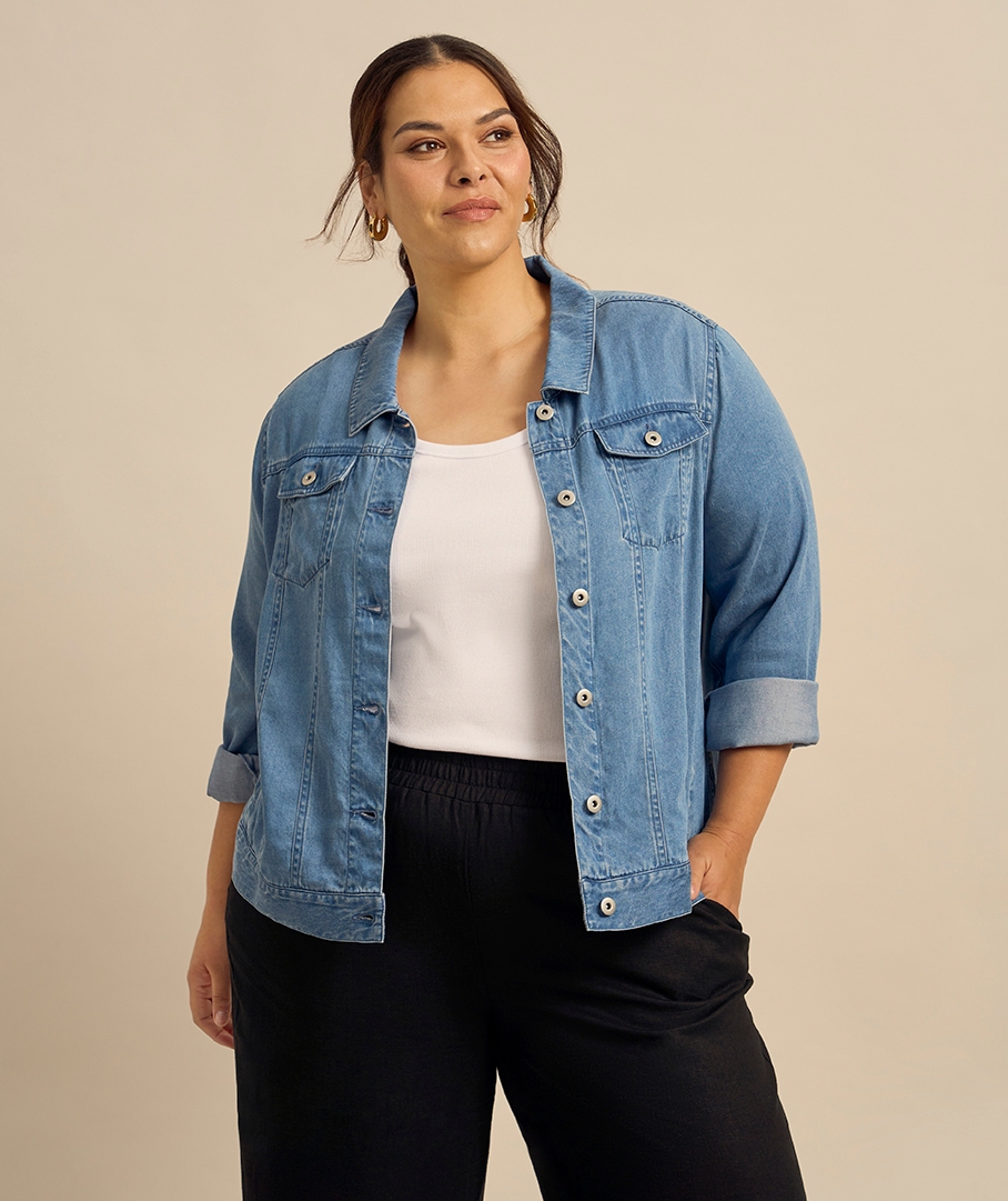 Primary color jean jacket sale