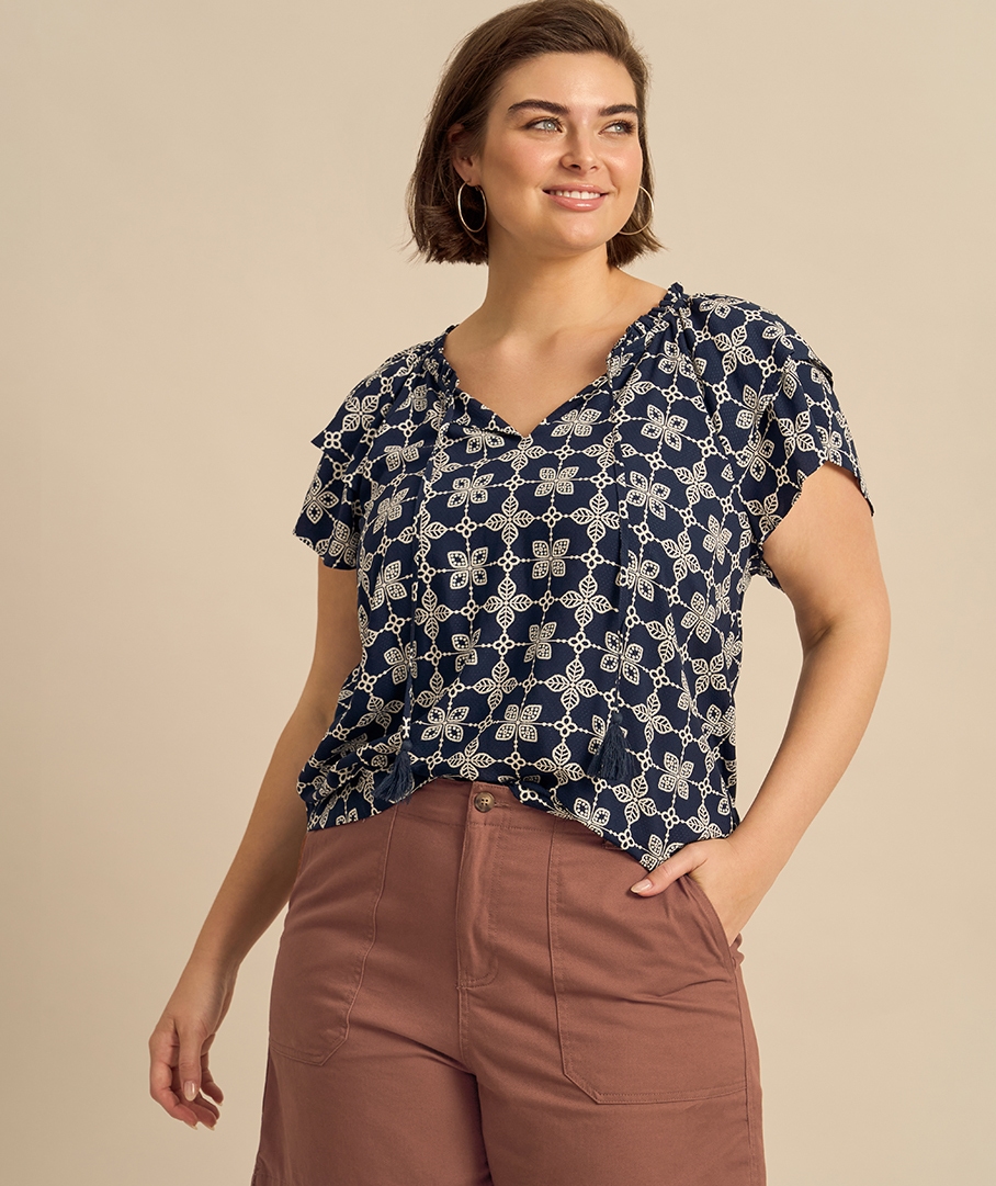 Women s Printed Shirts Tops Online At Suzanne Grae