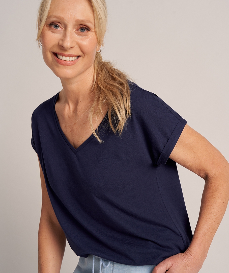 Womens long short sleeve t shirts sale